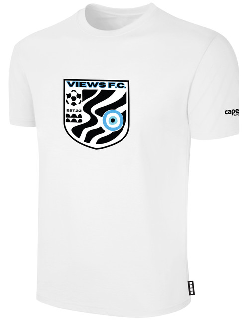 VIEWS FC BASICS CREW NECK POLY TEE WHITE BLACK