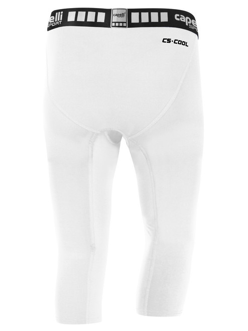 NAPA SPORTS SC CAPELLI SPORT BOYS & MEN'S 3/4 PERFORMANCE TIGHTS WHITE