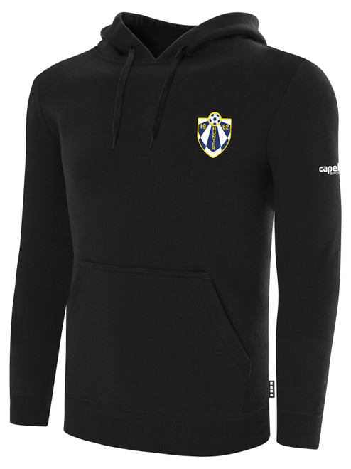 HUNTER SC BASICS FLEECE PULLOVER  HOODIE CREST ON WEARER'S LEFT CHEST BLACK WHITE