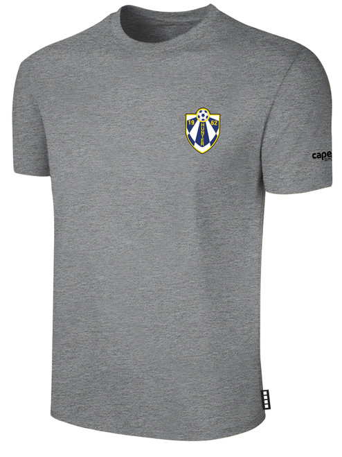 HUNTER SC BASICS COTTON TEE CREST  ON WEARER'S LEFT CHEST LIGHT HEATHER GREY BLACK