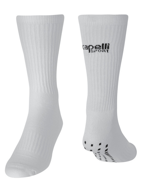 HUNTER SC CAPELLI SPORT CREW SOCKS WITH GRIPPERS WHITE BLACK