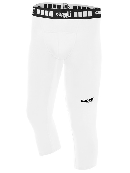 HUNTER SC CAPELLI SPORT BOYS & MEN'S 3/4 PERFORMANCE TIGHTS WHITE