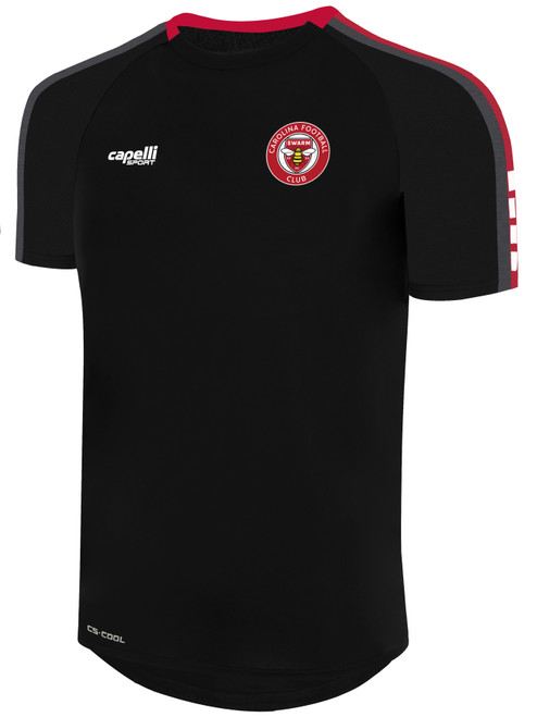 CAROLINA FC SWARM MADISON SHORT SLEEVE TRAINING TOPS BLACK RED