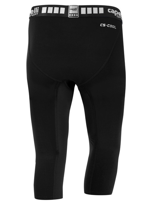 CAROLINA FC SWARM CAPELLI SPORT BOYS & MEN'S 3/4 PERFORMANCE TIGHTS BLACK WHITE