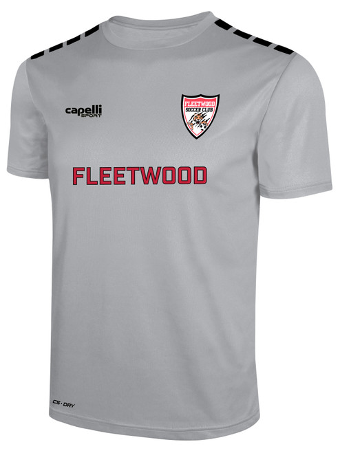 FLEETWOOD SC  TEAM TRAINING JERSEY LIGHT GREY BLACK