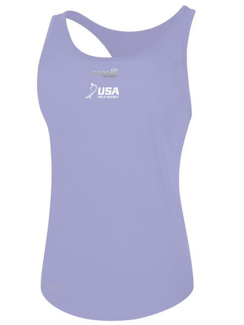 USA FIELD  HOCKEY BASICS RACER BACK TANK LAVENDER WHITE