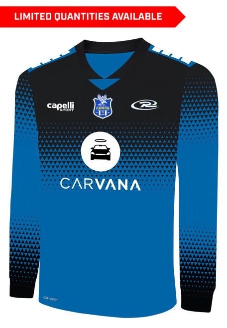 PLANTATION RUSH BROOKLYN II RUSH SOCCER PYRAMIDS LONG SLEEVE MATCH JERSEY PROMO BLUE    BLACK WHITE