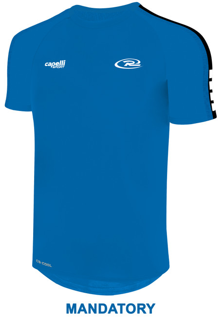 PLANTATION RUSH MADISON SHORT SLEEVE TRAINING TOP PROMO BLUE BLACK WHITE -KIT