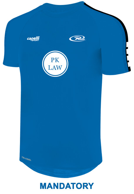 PLANTATION RUSH MADISON SHORT SLEEVE TRAINING TOP PROMO BLUE BLACK WHITE -KIT