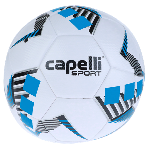 KIRKWOOD SC STAR CUBES COMPETITION ELITE SOCCER BALL NEON BLUE METALLIC SILVER BLACK