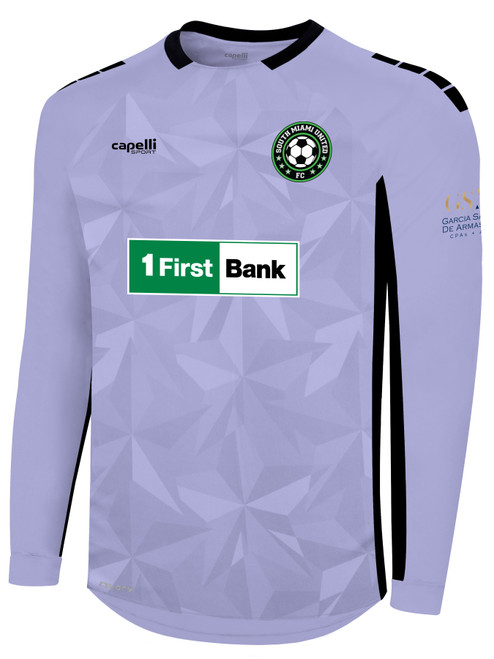 SOUTH MIAMI UNITED FC PITCH STAR LONG SLEEVE GOALKEEPER JERSEY WITHOUT PADDING LAVENDER BLACK