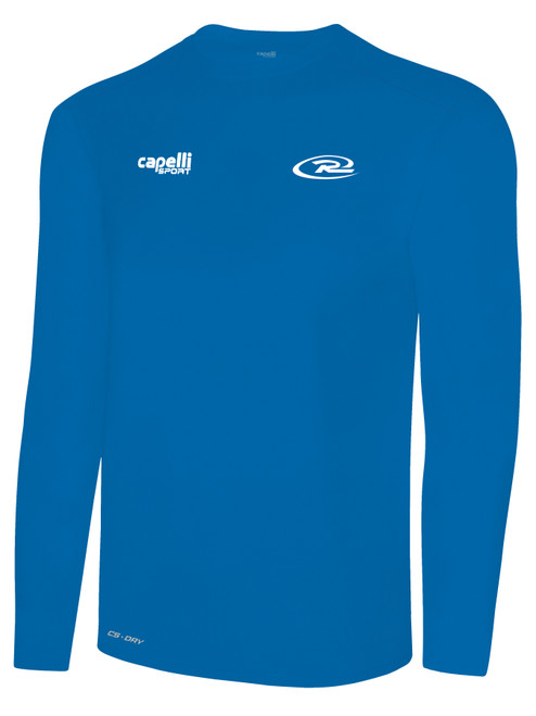 RUSH COACHES CORE LONG SLEEVE TRAINING TOP PROMO BLUE WHITE