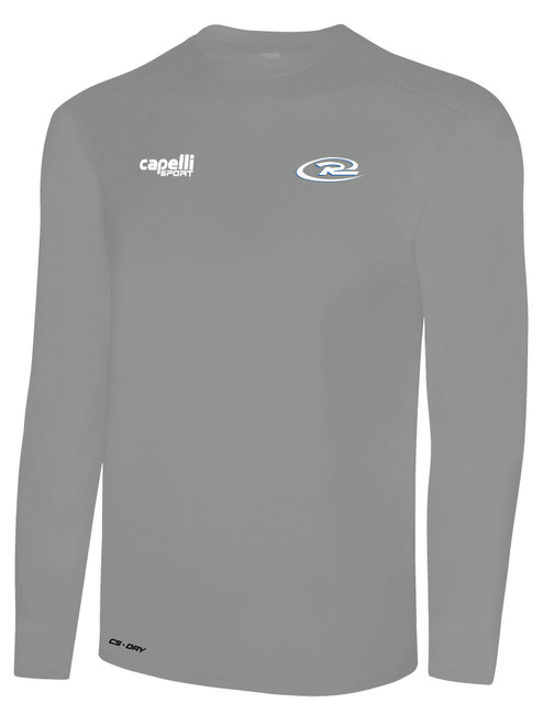 RUSH COACHES CORE LONG SLEEVE TRAINING TOP PROMO GREY WHITE