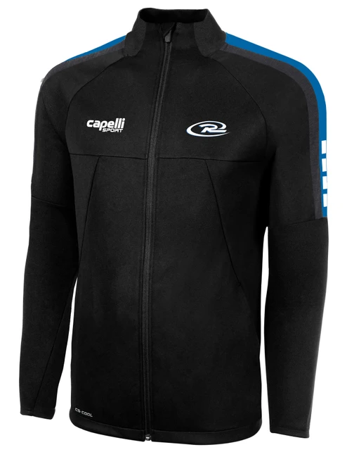 RUSH COACHES MADISON TRAINING JACKET BLACK PROMO BLUE WHITE