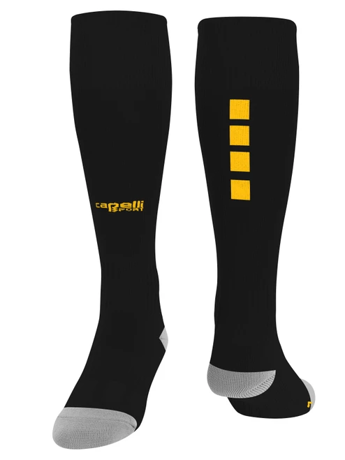DEPTFORD  4 CUBE MATCH SOCKS BLACK ATHLETIC GOLD  -KIT