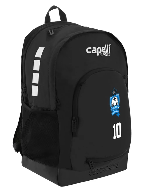 CHICAGO SOCCER ACADEMY   CS II BACKPACK BLACK WHITE