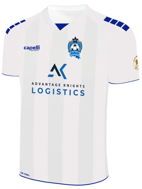 CHICAGO SOCCER ACADEMY  CONDOR III MATCH  JERSEY WHITE ROYAL BLUE -KIT