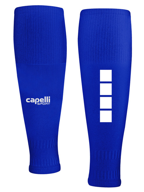 CHICAGO SOCCER ACADEMY  CAPELLI SPORT 4 CUBE SOCK SLEEVE ROYAL BLUE WHITE