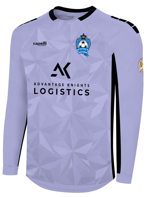 CHICAGO SOCCER ACADEMY  PITCH STAR LONG  SLEEVE GOALKEEPER JERSEY  LAVENDER BLACK