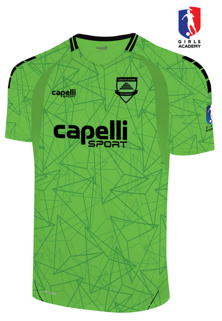 CEDAR STARS ACADEMY PLAYERS GIRLS ACADEMY U15& OLDER CSA   LINCOLN HOME JERSEY POWER GREEN BLACK -KIT