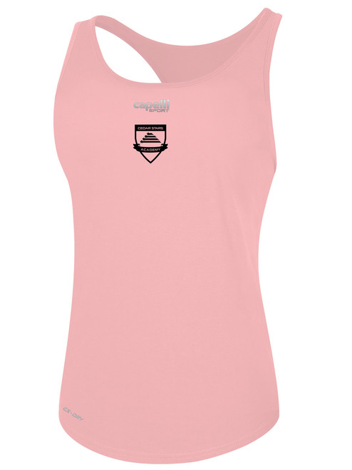 CEDAR STARS ACADEMY STATEN ISLAND  BASICS WOMEN'S RACER BACK TANK BLUSH