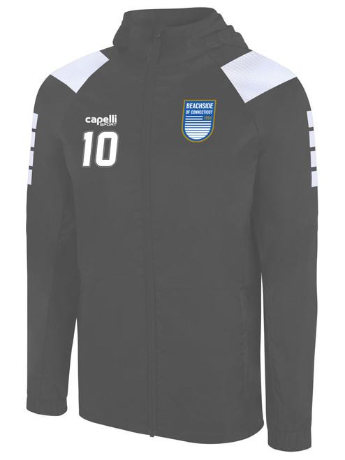 BEACHSIDE SC  EMPIRE ALL WEATHER JACKET  MEDIUM GREY WHITE -KIT