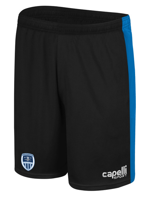 GULF SOUTH RUSH  BASICS I TRAINING SHORTS BLACK PROMO BLUE