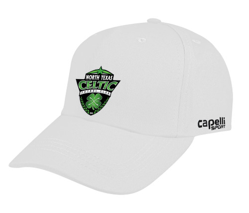 NORTH TEXAS CELTIC TEAM CLASSIC BASEBALL CAP WHITE BLACK