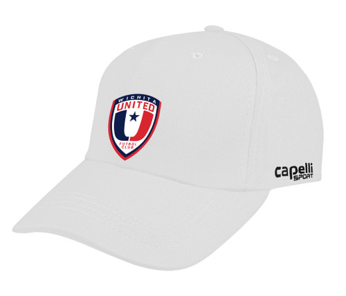 WICHITA UNITED FC TEAM  CLASSIC BASEBALL CAP WHITE BLACK
