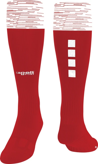 ALEXANDRIA SA ACADEMY  MARLED MATCH SOCKS RED WHITE
