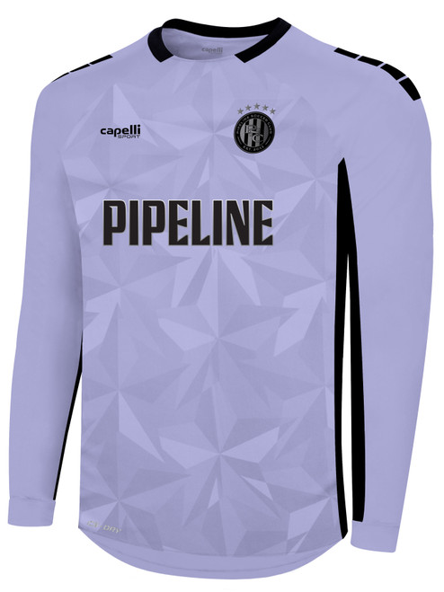 PIPELINE SC  ECNL PITCH STAR LONG SLEEVE GOALKEEPER MATCH JERSEY WITHOUT PADDING LAVENDER BLACK