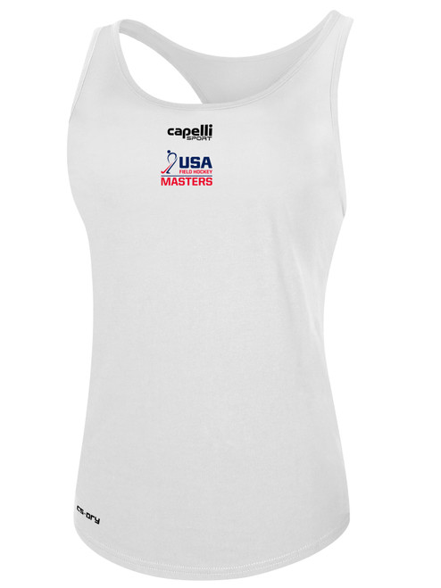 USA FIELD HOCKEY BASICS RACER BACK TANK WHITE