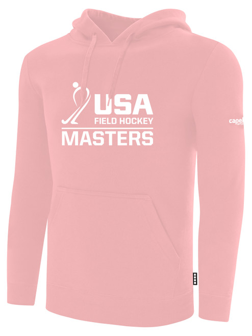 USA FIELD HOCKEY BASICS FLEECE PULLOVER HOODIE CREST ON WEARERS CENTER CHEST BLUSH WHITE