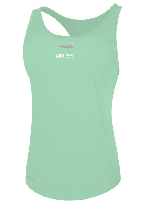 USA FIELD HOCKEY COACH EDUCATION  BASICS RACER BACK TANK MINT WHITE