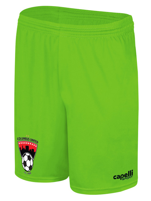 COLUMBUS UNITED CS II GOALKEEPER SHORTS NEON GREEN BLACK