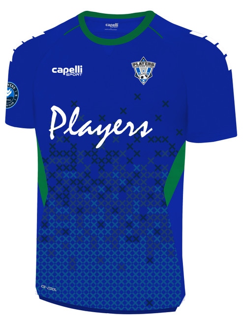 PLAYERS SC HUDSON HOME JERSEY ROYAL BLUE CELTIC GREEN NAVY WHITE -KIT