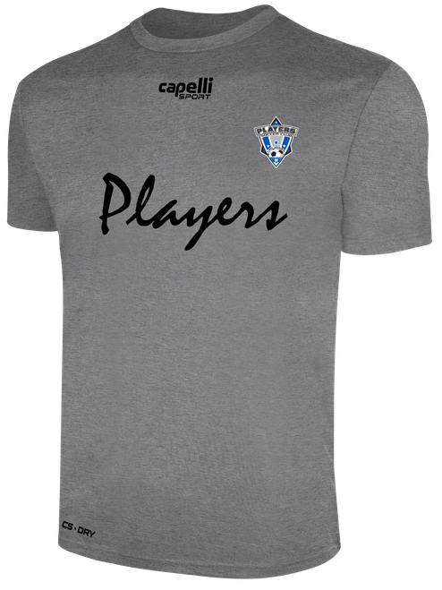 PLAYERS SC BASICS CREW NECK POLY TEE LIGHT  HEATHER  GREY -KIT