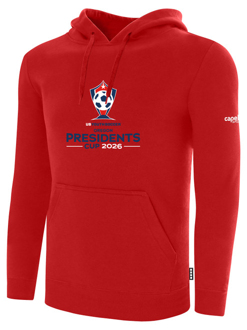 OREGON YSA PRESIDENTS ODP BASICS PULLOVER FLEECE HOODIE CREST CENTER CHEST RED WHITE