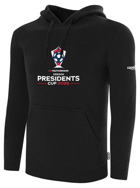 OREGON YSA PRESIDENTS ODP BASICS PULLOVER FLEECE HOODIE CREST CENTER CHEST BLACK WHITE