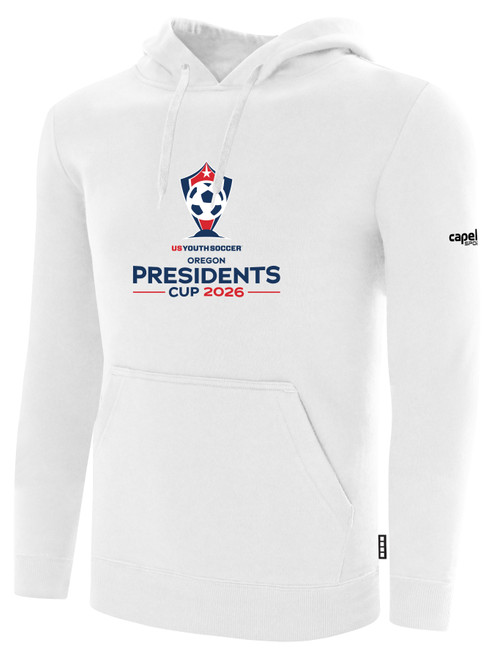 OREGON YSA PRESIDENTS ODP BASICS PULLOVER FLEECE HOODIE CREST CENTER CHEST WHITE BLACK