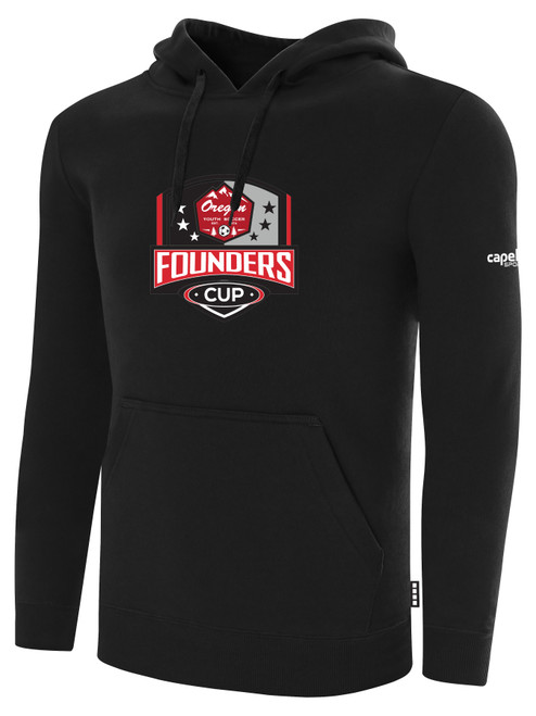 OREGON YSA FOUNDERS ODP BASICS PULLOVER FLEECE HOODIE CREST CENTER CHEST BLACK WHITE