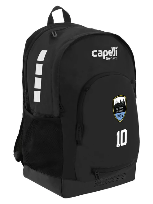 TULSA  ACADEMY FC CS II BACKPACK BLACK WHITE