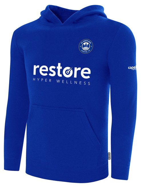 FC  WESTLAKE BASICS FLEECE HOODIE ROYAL BLUE WHITE