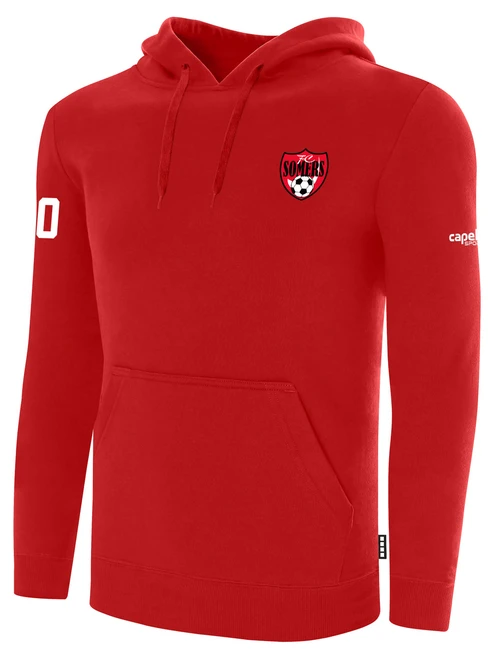 FC SOMERS BASICS FLEECE  PULLOVER HOODIE RED WHITE -KIT