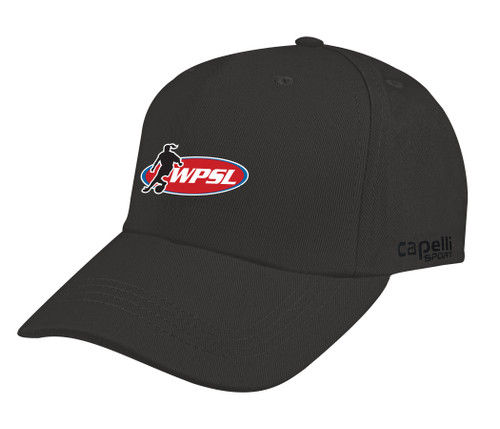 REFEREE TEAM CLASSIC BASEBALL EMBROIDERED CENTER CAP DARK GREY BLACK - WPSL