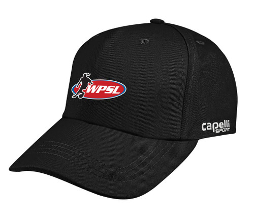 REFEREE TEAM CLASSIC BASEBALL EMBROIDERED CENTER CAP BLACK WHITE - WPSL