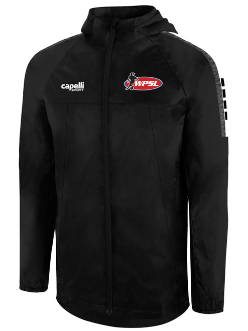 REFEREE MADISON ALL WEATHER JACKET BLACK WHITE  - WPSL