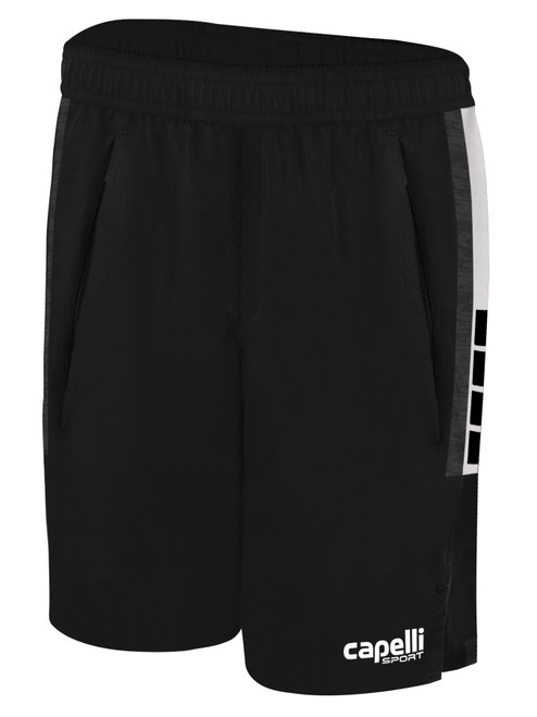 REFEREE MADISON TRAINING SHORTS BLACK WHITE  - WPSL