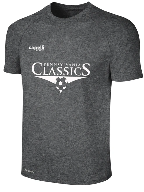 LANCASTER PA CLASSICS BASICS II TRAINING JERSEY DARK HEATHER GREY WHITE
