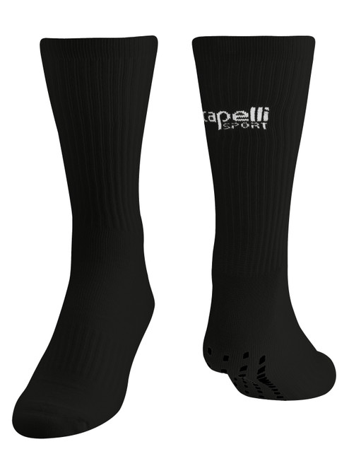 EGG HARBOR TWP SOCCER  CREW SOCKS WITH GRIPPERS BLACK WHITE